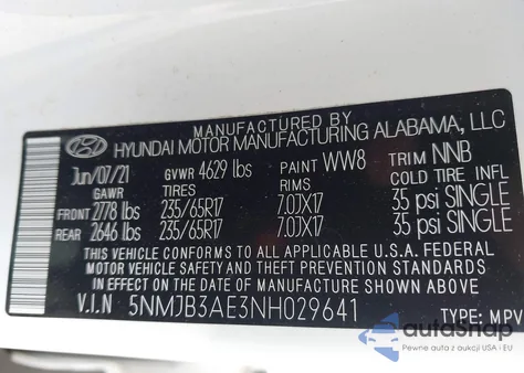 2022 Hyundai Tucson Sel from USA, damaged, VIN 5NMJB3AE3NH029641